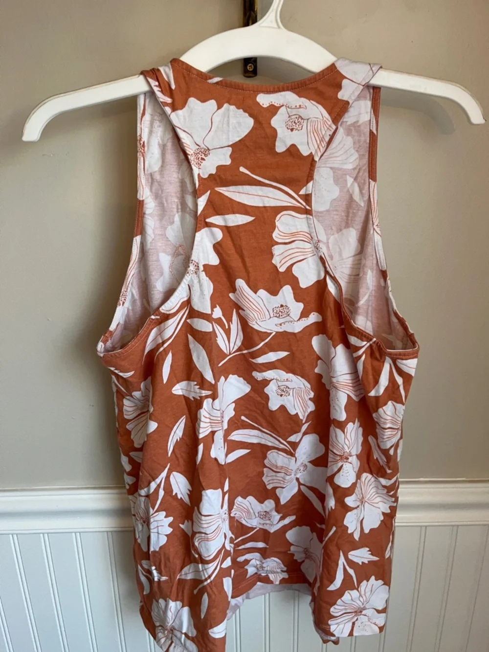 Patagonia Wander Crest Organic Cotton Orange Racer Back Tank Top Size Medium M